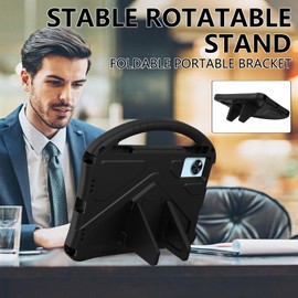 FKQLH Case for Doogee U11/U11 Pro, Eva Shockproof Handle and Shoulder Strap Children's Case for Doogee U11/U11 Pro Tablet 11 Inch Black