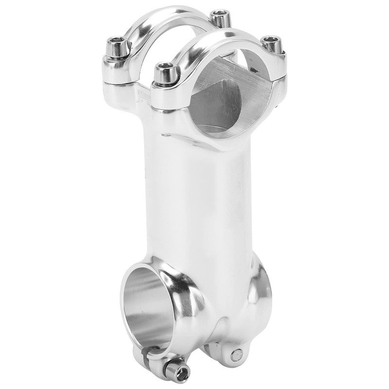 Silver Bike Stem Lightweight Aluminum Alloy with 28.6mm Front Fork