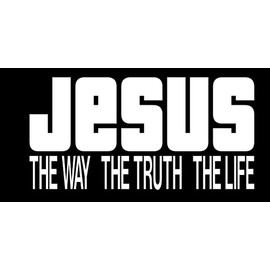 Thistle Brook Cottage Jesus The Way The Truth The Life Christian Car Decal Sticker Back Window Transfer 3.5H x 7W White