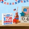 Happy 4th of July Decor Patriotic Desk Sign Est.1776 America