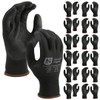 Shield Right DuraFlex Sandy Nitrile Work Gloves,13 Gauge Black Nylon,12