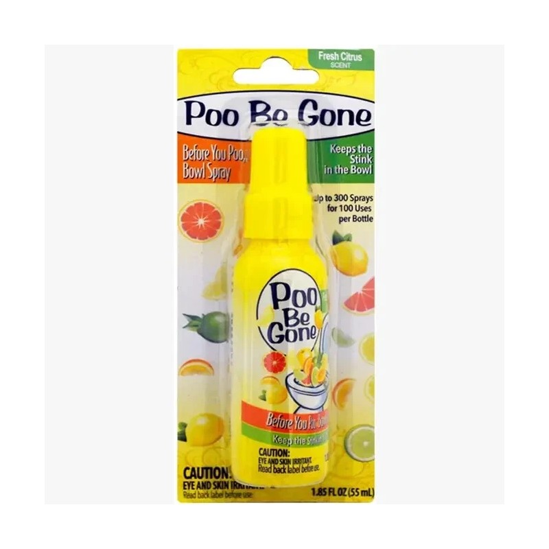 Poo Be Gone Bowl Spray Fresh Citrus Scent 1.85 Oz