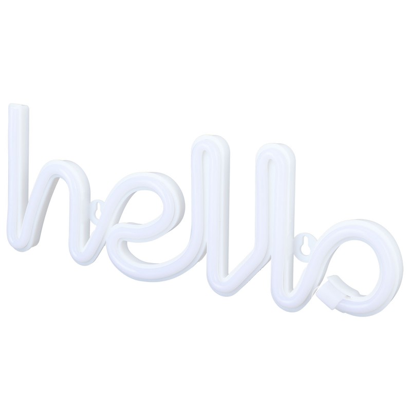 LED Neon Sign Hello Letters Neon Light Wall Decor for