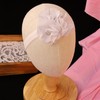 Kenjudess Lace Flower Baby Girls Headband with Pearl Rhinestone Fabric
