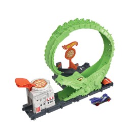 Hot Wheels City Pista de Juguete Némesis Cocodrilo Incluye 1 vehículo de Juguete Escala 1:64 para niños de 4 años en adelante