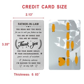 Father's Day Card for Father In Law - Gift for Dad In Law Birthday Wedding Thanksgiving Easter Card from Daughter In Law