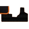Orange Edge Custom Fit Front Carpet Floor Mat, Black, Compatible