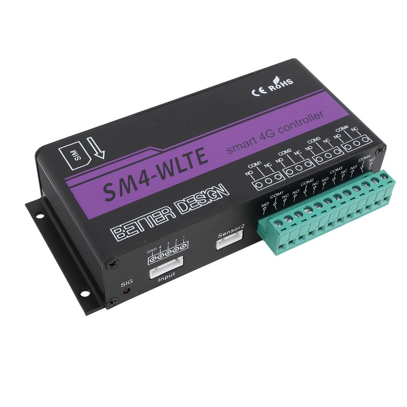 4 Channel 4G SMS Alarm Controller 4G Mobile Phone Access