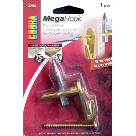 Cobra Mega Hook Picture Hook: For Up to 75 Pounds