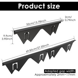 Stove Gap Covers Stainless Steel Gap Filler for Stove and Counter Easy Retractable Length 13.8" to 27.5" Kitchen Oven Side Gap Filler, Range Trim Kit