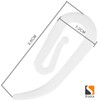 Stadux Curtain Hooks Plastic White Pack of 100, 2.8x1.2cm, Premium