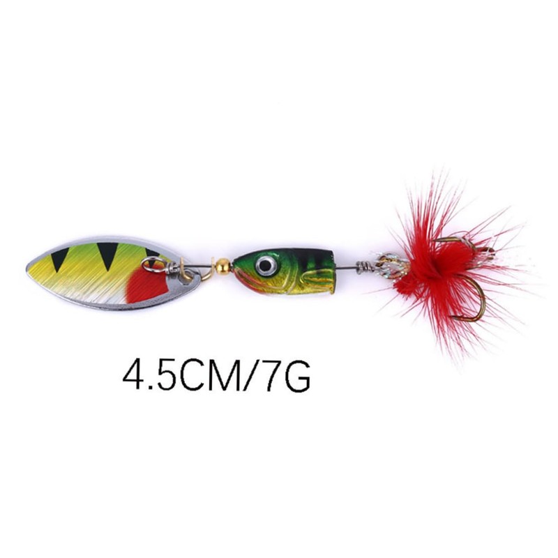 CORHAD Durable Fishing Spinner Sequin Bait 4.5cm Real Fish Shape
