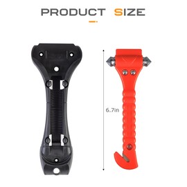 SCUARI Car Window Breaker and Seatbelt Cutter,Car Window Breaker Tool,Car Accessories Emergency Escape Tool,2-in-1 Glass Breaker and Seatbelt Cutter,Fit Auto Traffic Accident Emergency Escape (2PCS)