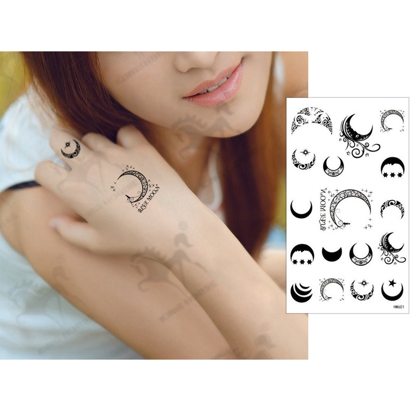 [THE FANTASY] Tattoo Sticker Star Moon Sun Symbol (hm601)