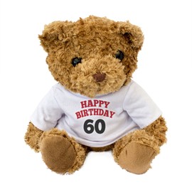 NEW - HAPPY BIRTHDAY 60 - Teddy Bear - Cute And Cuddly - 60th Gift Present
