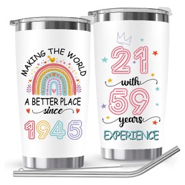 80th Birthday Gifts for Her,80 Years Old Gifts Idea for Women 1945 Tumbler Gifts for Women 80th Birthday Gifts for Women Mom Eighty Tumbler 20OZ