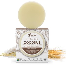 Solid Rice Protein Water Conditioner Bar Hair Soap – Conditioning Bars For Hair With All Natural Plant Based Essential Oils And Zero Waste Packaging - Use With Shampoo Bar (Coconut)