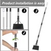 Multifunctional Garden Cleaning Shovel, 59" Adjustable Handle, Heavy-Duty Stainless Steel