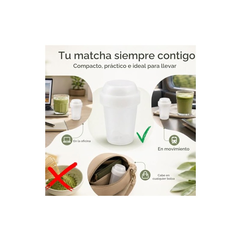 1 mini coctelera Matcha de 20 ml para Matcha, Hojicha