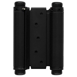 Cafe Door 5" Spring Hinge, Double Acting Barrel Spring Hinge with Tension Adjustment for Saloon Western Bar Pub Swinging Cafe Doors (1, Black)