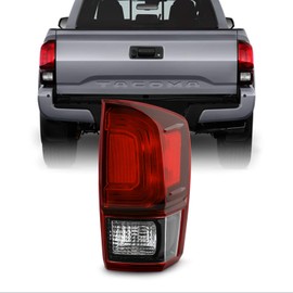 AKKON - Fits 2016-2020 Toyota Tacoma Pickup Truck Black Red Clear Tail Light Passenger Right Side Taillamp Replacement