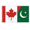 3×5 FT Canada Pakistan Flag, Large 100D Canadian Pakistani Friendship