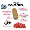 Multi Vitaminico Para Mujer Contiene Goji, Bilberry, Mangosta, Manganeso, Biotina,