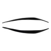 Front Headlight Eyebrow Cover ABS Black Front Headlight Lamp Eyebrow