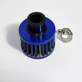 Unbranded BLUE 12MM RACING MINI AIR OIL BREATHER FILTER FOR HONDA CIVIC EG EK MUGEN EMBLEM