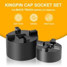 Deargooday King Pin Socket Set Kingpin Cap Removal Tool Kit for Mack Truck 10500, 12000, 16000, 18000, and 20000 lb Axles