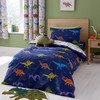 Catherine Lansfield Prehistoric Dinosaurs Reversible Junior Duvet Cover Set with