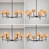 Haolaike 39 Inch Boho Chandelier Light Fixture 6 Lights Adjustable