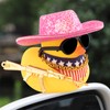 wonuu Car Rubber Duck Party Decoration, Sparkly Glitter Space cowboy