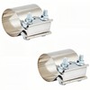 1.5" Stainless Steel Exhaust Clamp,Universal Muffler Clamp Button Joint,Anti-Rust&Corrosion Resistant,Band