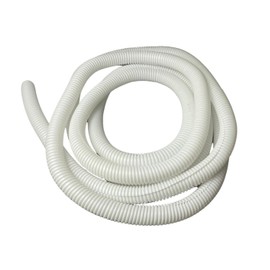 White Conduit Split Plastic Flexible Cable Tidy Solution Tube Trunking 19.5mm - 2m
