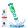 flintronic 5-in-1 PH Meter, PH/TDS/EC Temperature Tester with Backlight, 0-14
