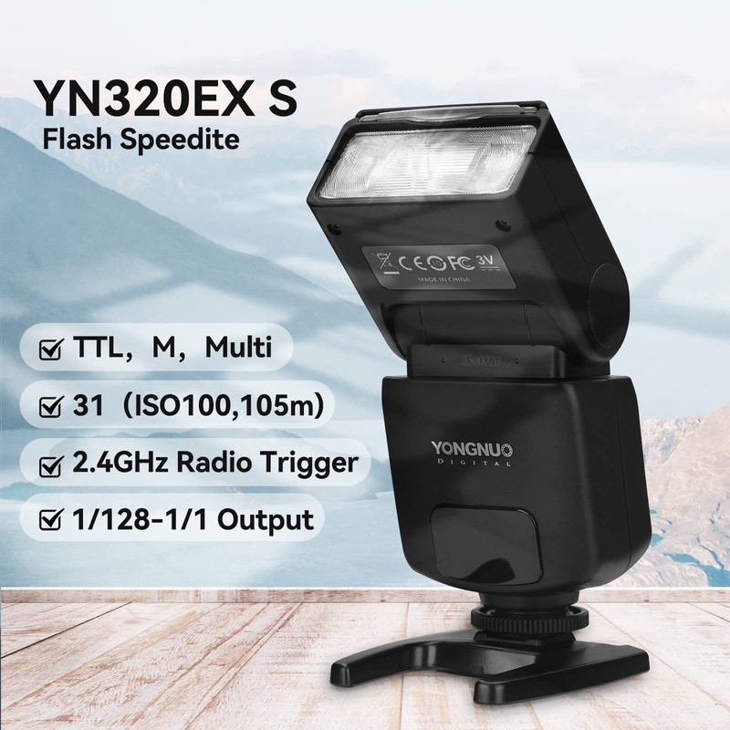 Yongnuo YN320EX S 2.4G Flash inalámbrico Speedlite, HSS 1/8000s TTL