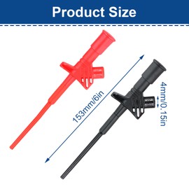 Multimeter Wire Lead Test Hook Clip, 2Pcs P5004 High Voltage Flexible Test Probe, Insulated Quick Professional Test Back Probe Pin Test Leads