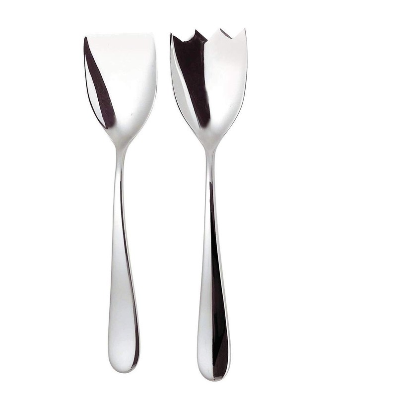 Alessi Nuovo Milano Salatbesteck, Edelstahl, Silber, 8 x 6.5 x