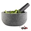 Koville African Natural Granite Mortar and Pestle Set, 4 Cups
