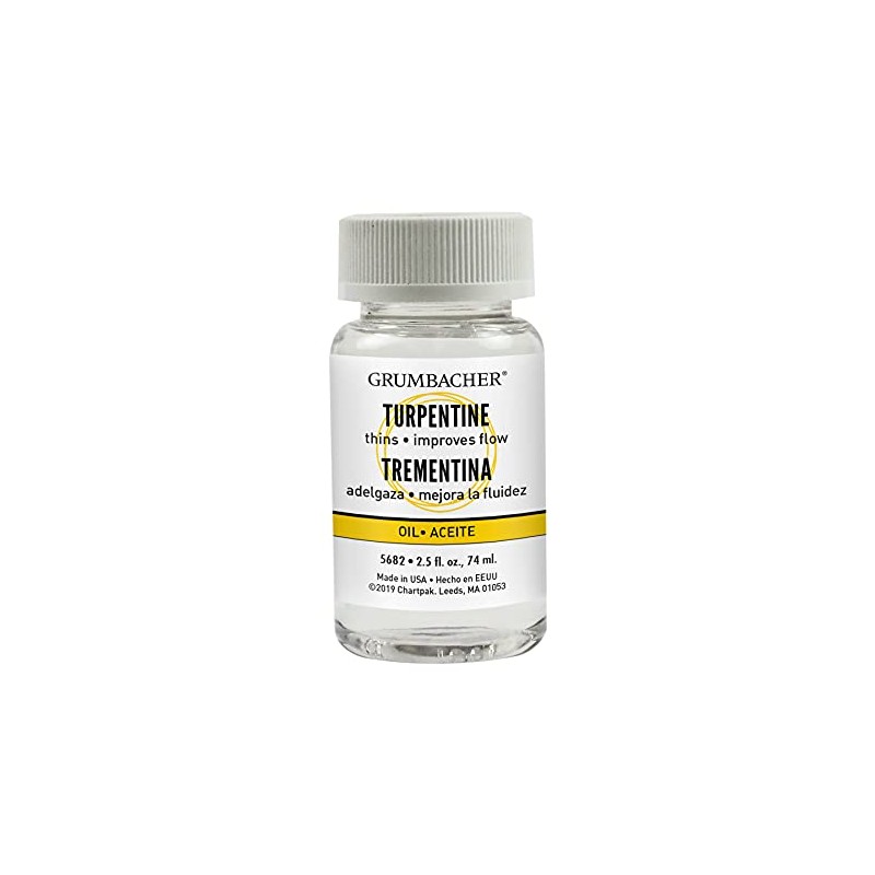 Grumbacher Turpentine, 2-1/2 Oz. Jar, #568-2