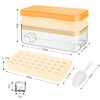 Ice Cube Tray with Lid and Bin, 64 pcs Ice