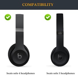 Beat Solo 4 Headband Rubber Same as the Stock Headband Cushion Replacement Part Repair Kit Compatible with Beats Solo 4 and Solo 3 (A1796) Headphones (Black)