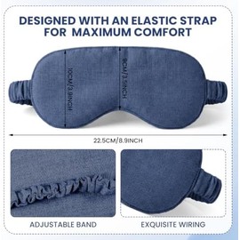 Sleep Mask Travel Case, Compact Lightweight Accessory for Travel and Daily Use - Funnysoft 2 Pure Linen Sleep