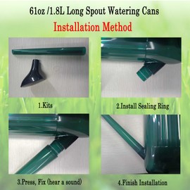 Watering Cans, 1800ml/61oz Plastic Long Spout Sprinkling Pot, 2024 Removable Fine Water Holes Indoor Outdoor Garden Flowers, Succulents Watering Pot, Garden Watering Can (Grey)