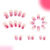 Square Press on Nails Medium French Tip Fake Nails White