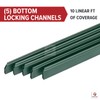Chain-Link Fence Blade Slats with Bottom Lock (6-ft, Green)