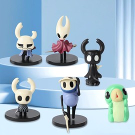 ASVEL Juguetes Hollow Knight, 6 Figuras Coleccionables de Personajes del Juego Caballero Hueco, Regalos de Cumpleaños para Niños y Niñas