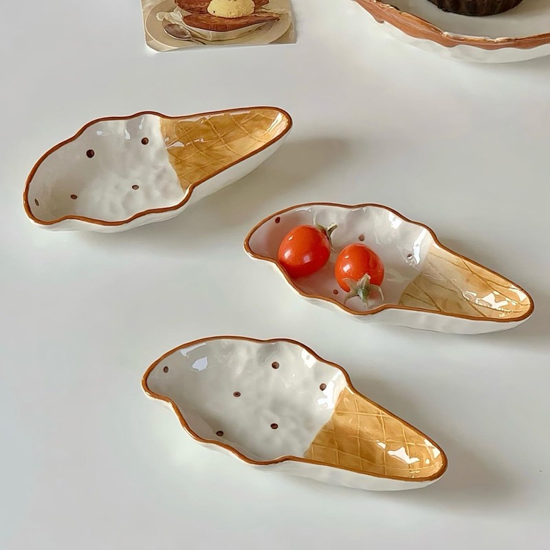 Ceramic Spoon Rest for Stove Top Cute ice cream Shaped
