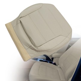 Priprilod Tan Leather Driver Side Bottom Replacement Seat Cover Compatible with Volkswagen Passat 2012 2013 2014 2015 2016 2017 2018 2019 2020